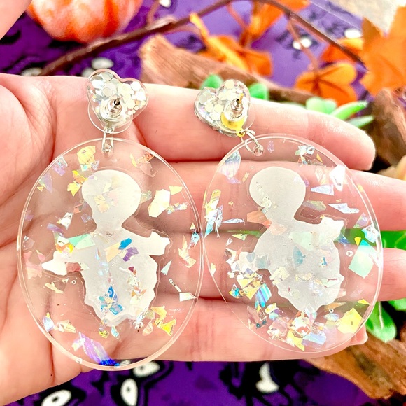 Cheshire Cat Acrylic Earrings - Picture 5 of 5